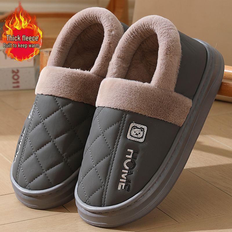 2025 Winter Wasserdichte Baumwollpantoffeln: Dicke Sohle, Rutschfest, Fersenbedeckend, Indoor- & Outdoor-Schuhe für Damen & Herren