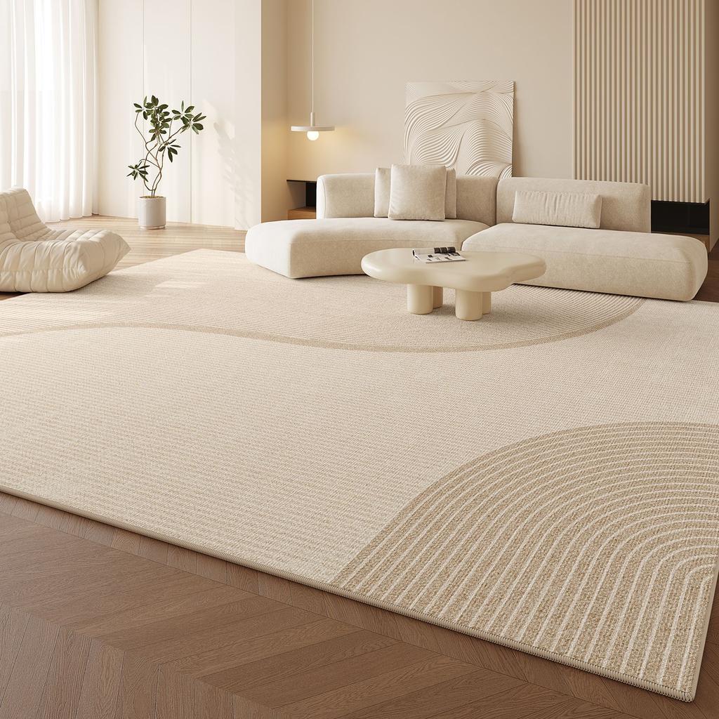 Modern Style Living Room Decoration Line Carpet Soft Rugs for Bedroom Stripe Design Non-slip Rug Home Cream Style Floor Mat