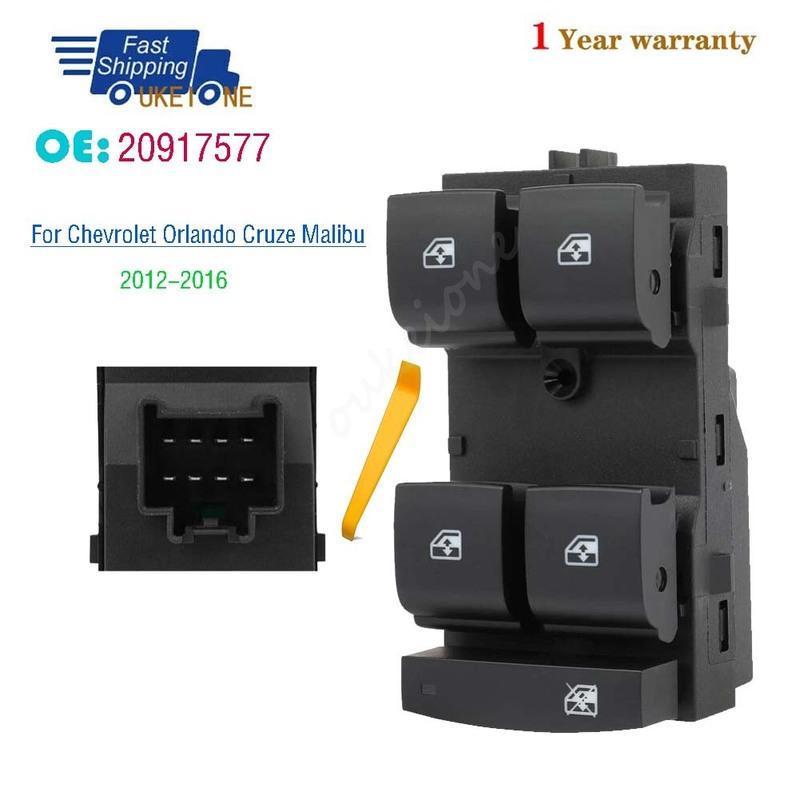 

20917577 For Chevrolet Orlando Cruze Malibu 2012 2013 2014 2015 2016 Front Left Master Driver Side Window Door Power Switch