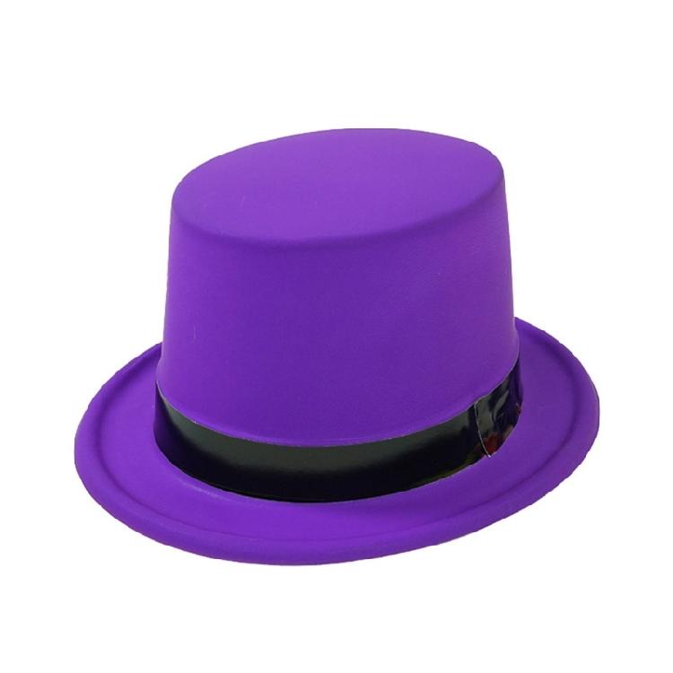 Plastic Top Hat with Fluorescent Color for Themed Parties Costume Accessories Hat Headwear Music Festival Props Fedoras