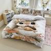 Cute Squirrel Bedding Set Soft Polyester Duvet Cover Set Quilt Cover With Pillowcase For Bedroom Decor Birthday Gift For Girls