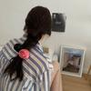 Korean Style Rose Hair Rope Hair Tie Elastic Hair Band Sweet Silk Satin Hair Rope  Ponytail Holder