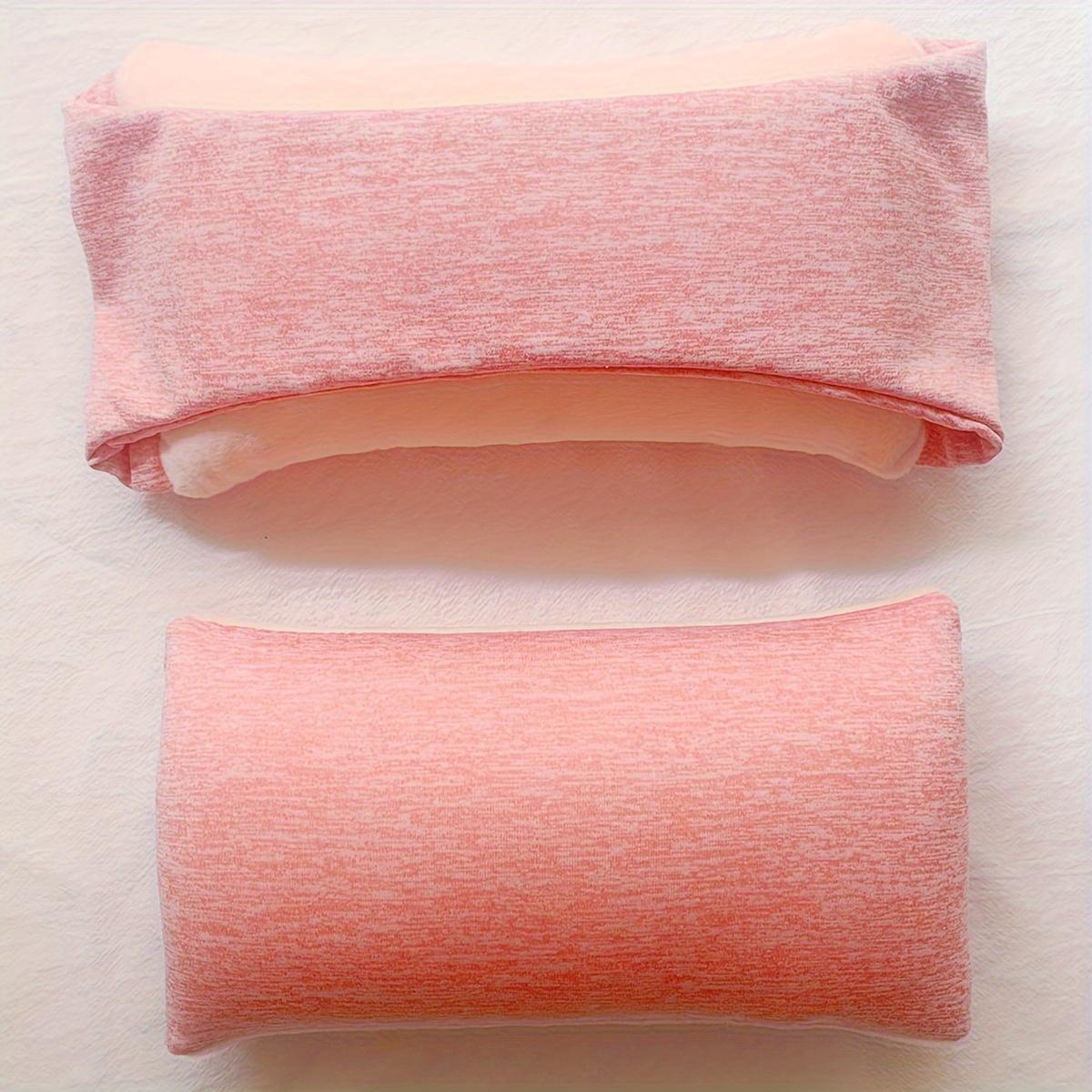 

Portable Neck Pillow & Eye Mask Cushion, Soft Support Rest Pillow For Airplane Office Nap, Travel Sleep Cushion With Adjustable Strap розовый