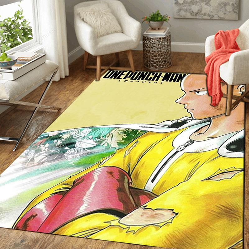 One-Punch Man Rug Floor Mat for Living Room or Bedroom Soft and Comfortable Carpet a Gift for Birthday and Holiday.DFF0925501