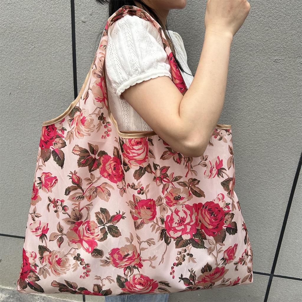 Eco-Friendly Foldable Korean Style Portable Shopping Bag - Medium Size Handbag