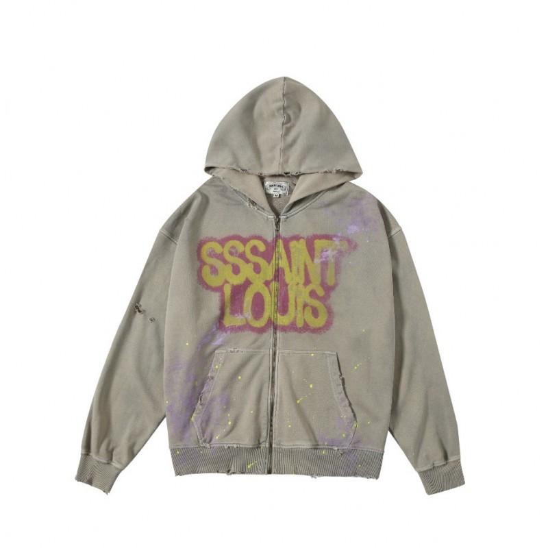 Oversized Vintage Washed Hooded Sweatshirt Men Women Teens Streetwear Loose Fit Cotton Pullover Fall 2025