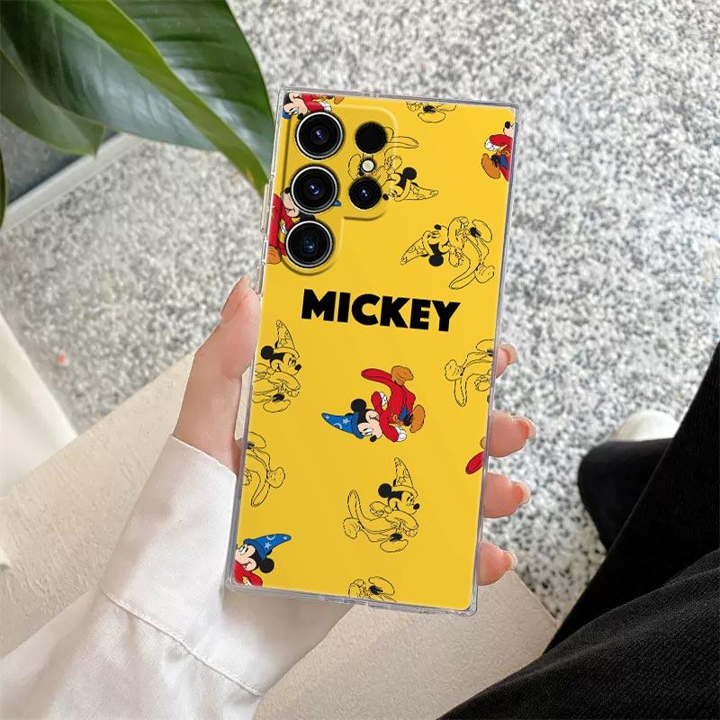 Mickey Minnie Cartoon Transparent Case For Samsung Galaxy S26 S25 Ultra S24 S22 S26 Plus S20 S23 S21 S25 FE 5G Soft Clear Cover