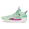 Li Ning Anti-Five 3 Fabric Synthetic Leather Shock Absorption Non-Slip Wear-Resistant Mid-Top Basketball Shoes Men Sneakers Green Purple ABFT005-4