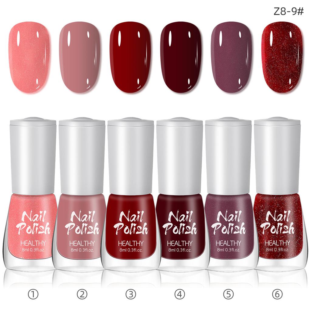 Water-based Nail Polish Set, No Baking, Quick Drying, Environmentally Friendly, Odorless, White Fine Flash Nail Polish Glue