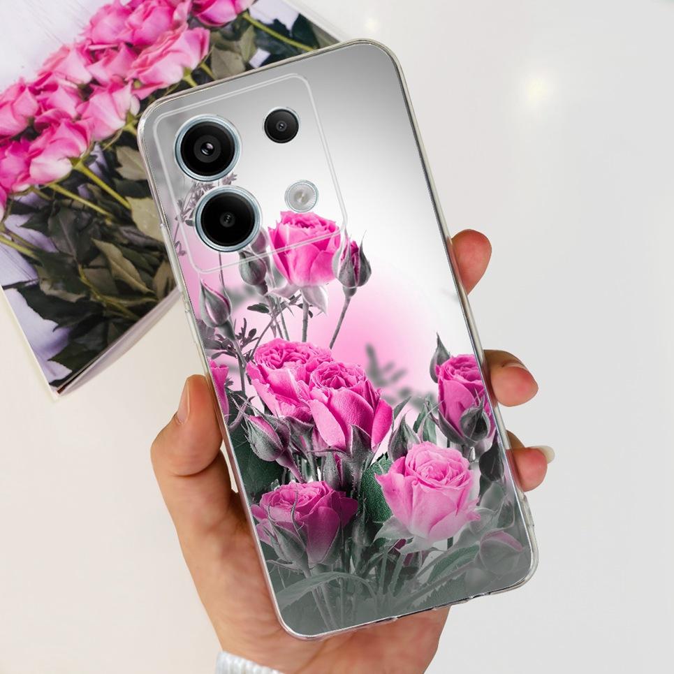 Transparent Cover For Fundas Xiaomi Poco X6 Pro 5G M6 Pro Case Lovely Luxury Colorful Butterfly Design Casing For Poco M6 Pro 5G