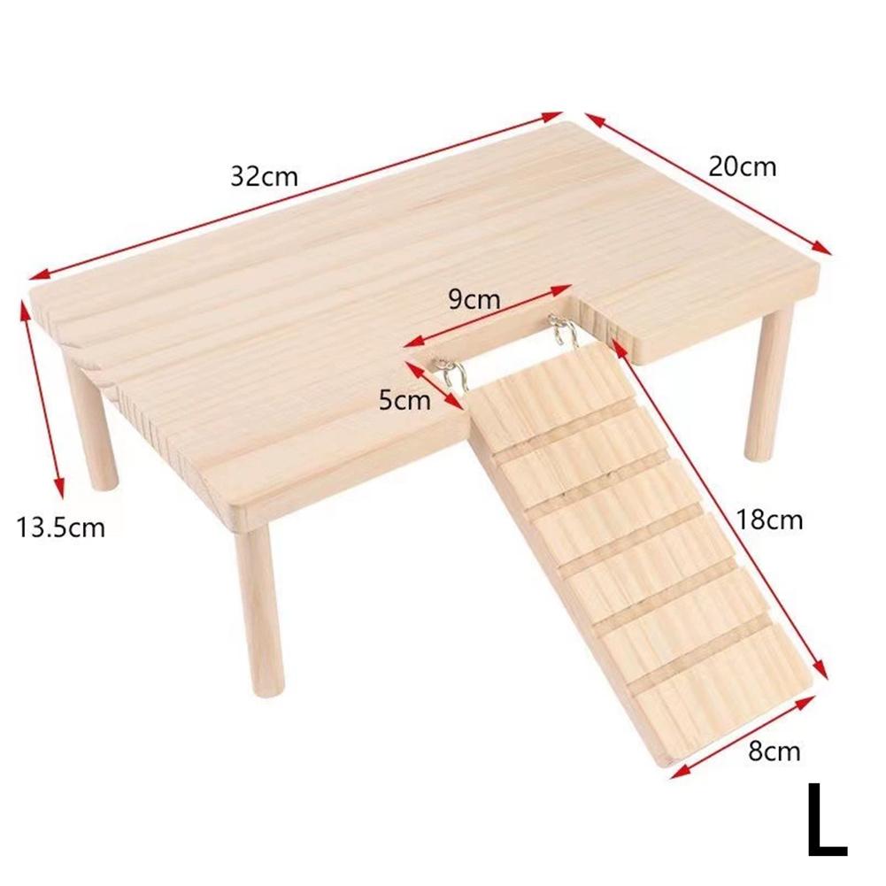 Pine Wood Hamster Ladder Platform Climbing Toy House Cage Accessories for Small Pets Hamster Mice Pet Supplies