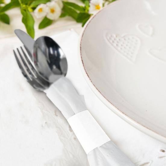 100PCS Napkin Ring Self-adhesive Strong Stickness Tightly Wraps Elegant Napkin Ring Set Home Party Supplies