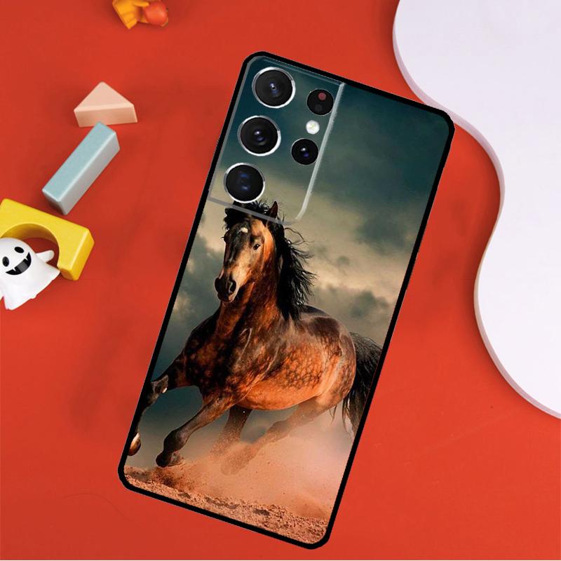 Domineering Cool Horse Phone Case For Samsung Galaxy S25 Ultra S9 S10 S20 S21 FE S22 S23 S24 Plus S24 Ultra Cover