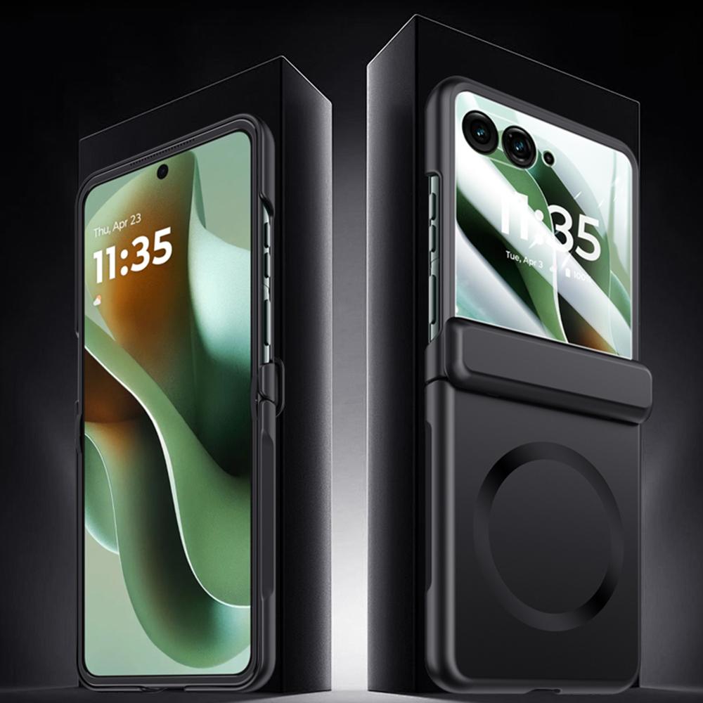 

For Motorola Razr 60 Ultra 5G Case Compatible with MagSafe Hard PC Hinge Protection Phone Cover with Rear Small Screen Protector Green