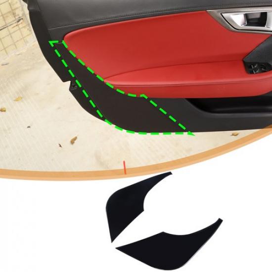 Glossy Piano Black Interior Door Panel Trim Sticker For Jaguar F-Type X152 13-24