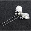 1Pcs New Flower Hairpin Bride Headdress For Women Pearl Mesh U-shaoped Hair Clips Fashion Girls Wedding Hair Accessories Jewelry