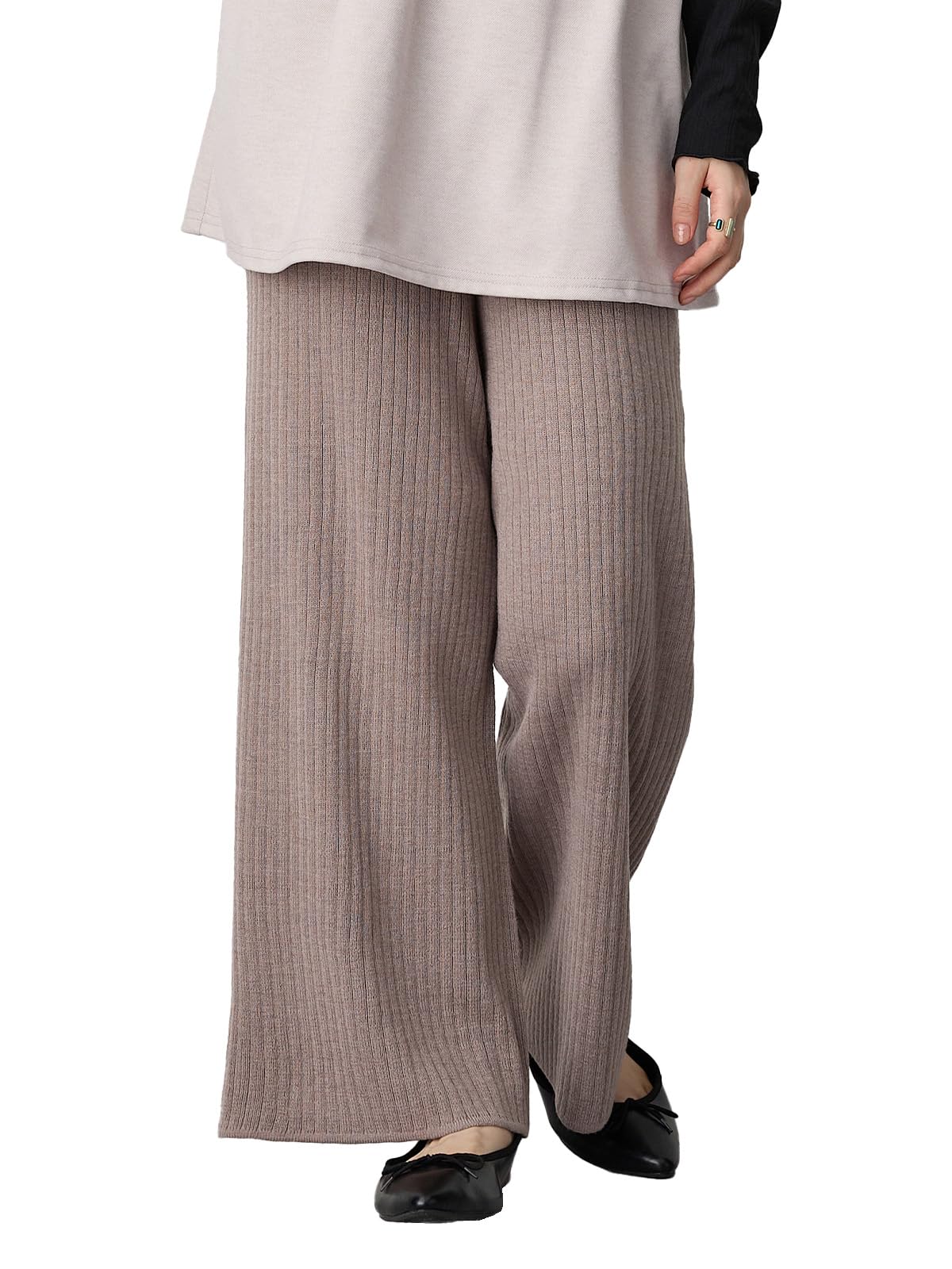 

Широкие брюки для беременных в рубчик M Mocha [ANGELIEBE] Брюки, Трикотаж, Брюки, Дородовые, Послеродовые, Одежда, Свободные, Брюки, Брюки, Женские,