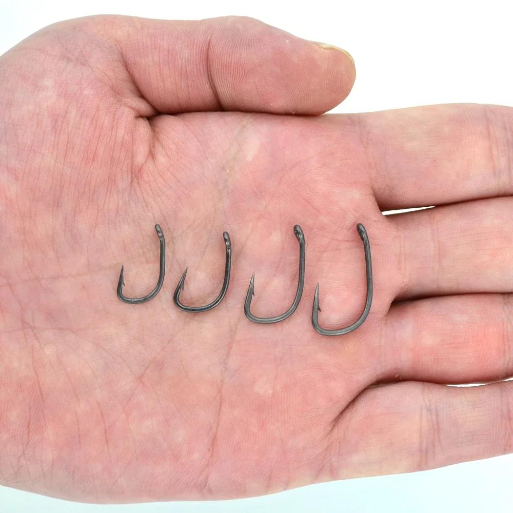 500 Pieces In Bulk PTFE Coated Barbed Hooks High Carbon Steel Carp Fishing X702 Freshwater Fishing Accessories