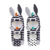 4 PZ/SET Calzini Sonaglio per Bambini Set Sonagli da Polso Animali di Peluche Carini Calzini Trova Piedi 0~12 Mesi Per Neonati Regalo