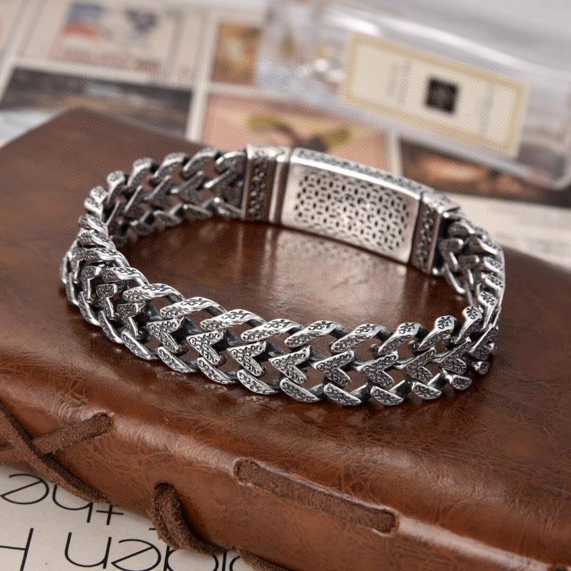 2026 Bracciale a Catena con Motivo Erba Tang a Forma di Cuore Larghezza 13mm Tendenza Retrò Personalità