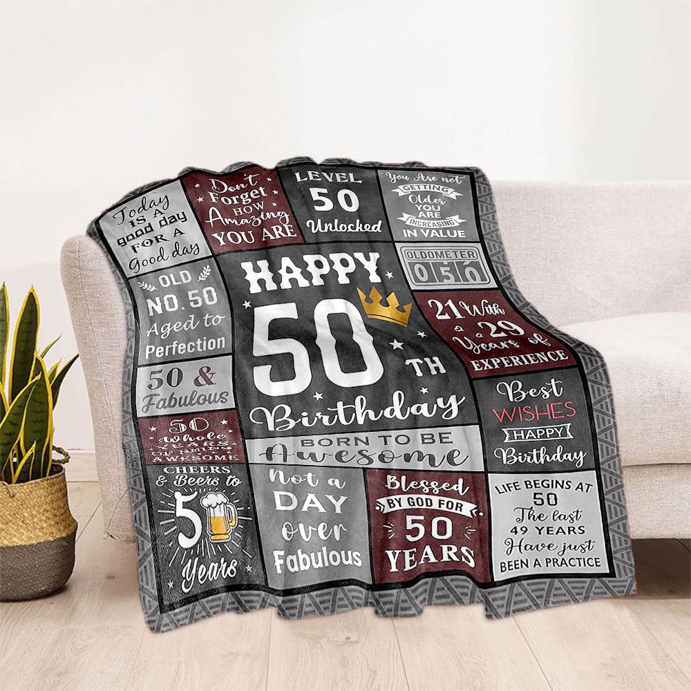 50 Years Of Love And Laughter flannel,Lightweight,Flannel Blanket,Comfortable Blanket, Sofa Blanket, Gift blankets,Holiday Gift Blanket Blankets
