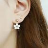 1 Pair Ear Studs All-match Accessories Flower Alloy Double Side Earring for Party