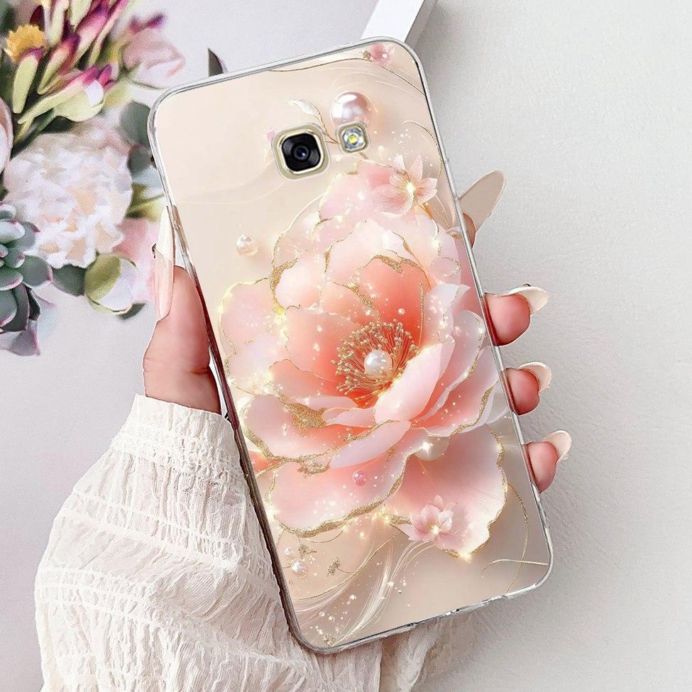 Clear For Samsung A5 2017 Case A520F Cute Cat Fashion Flower Funny Cool Painted Back Cover For Samsung Galaxy A5 2017 Phone Case