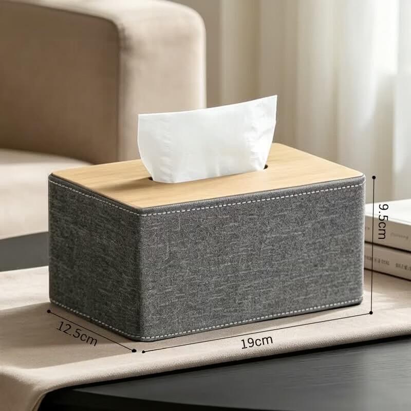 Modern Minimalist Leather Tissue Box