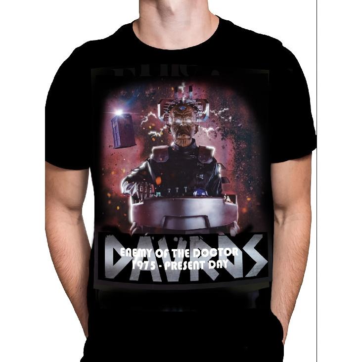 Doc Who T-Shirt Davros Enemy Of The Doctor TV Show S чёрный