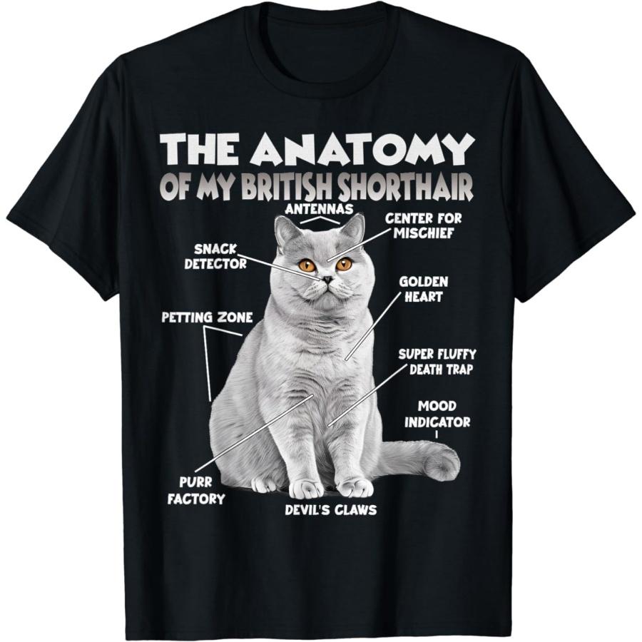 Cat Holder Cat Accessories Funny Cats British Shorthair T-Shirt XXXXXL разноцветный