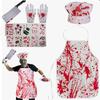 Bloody Apron Horror Halloween Bloody Butcher Apron Set Horror Makeup Costume Props