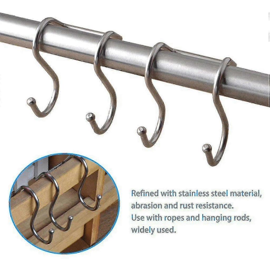 Premium 6 Pack Dual S Shaped Hooks Stainless Steel Hanger (6 Pack) Xxf hwy