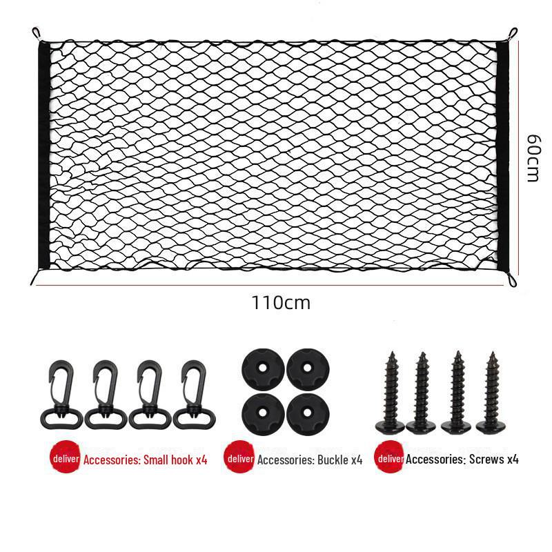 Car Trunk Storage Net Bag Set for Luggage and Supplies