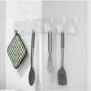 Acrylic Transparent Hooks Over The Door 6 Hooks Clothes Coat Hat Towel Hanger Home Bathroom Organizer Rack Kitchen Holder Hooks