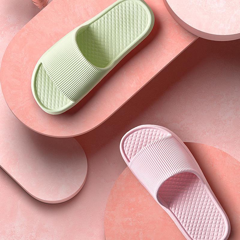 Women's Checkered EVA Indoor Slippers - Unisex, Home & Bathroom Use