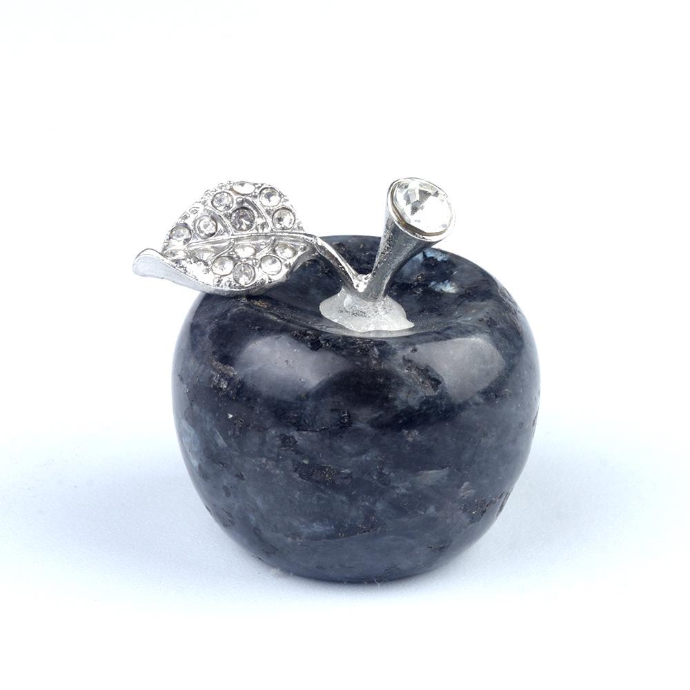 1742-30mm Big Apple Natural Crystal Stone Ornament for Christmas