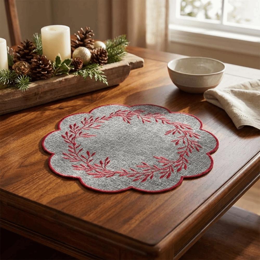 Oil-Proof Insulation Table Mat Washable Flower Coasters Tabletop Protector  Daily Dining