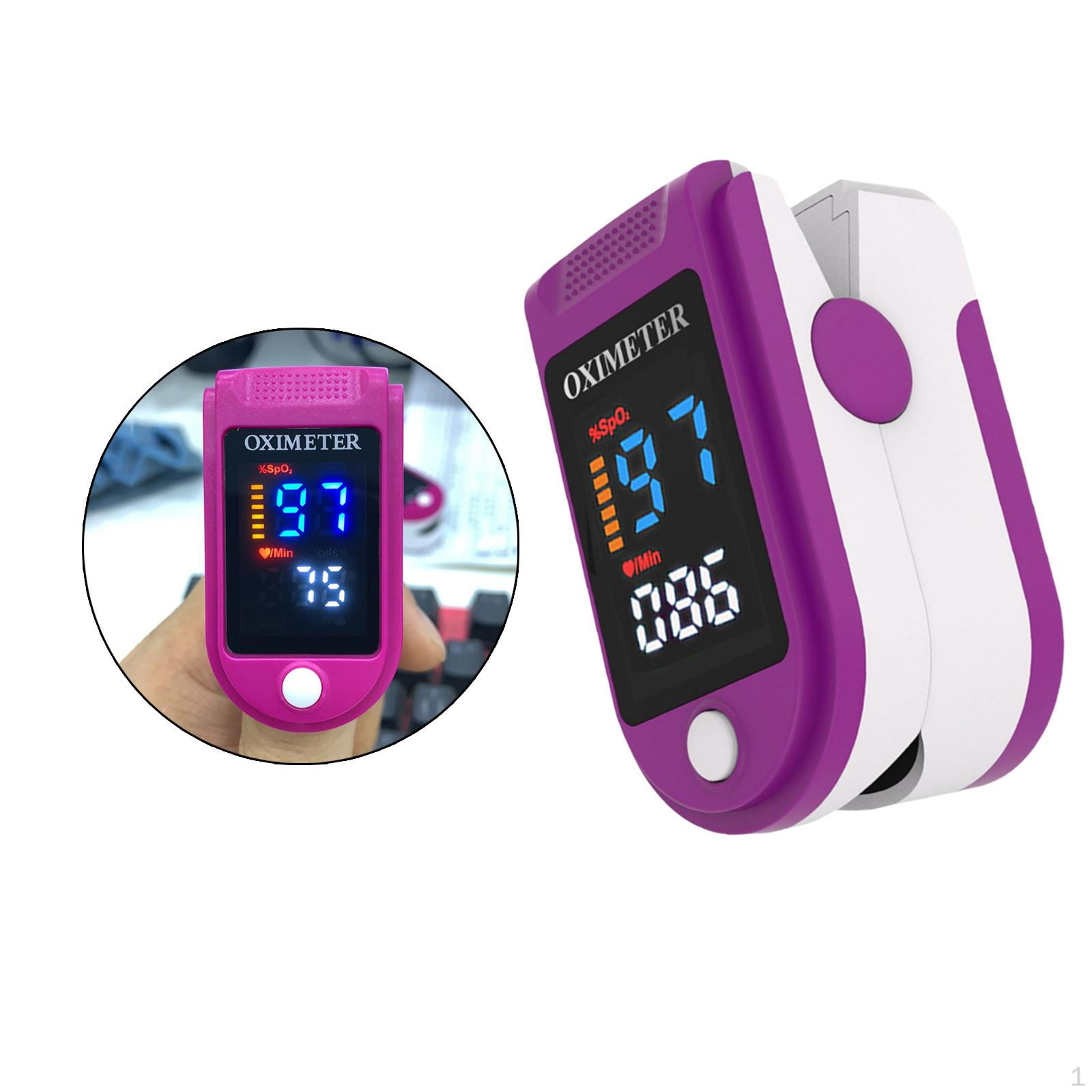 

Кончик пальца Оксиметр Светодиодный экран с питанием от батареи Монитор для пожилых людей Фиолетовый