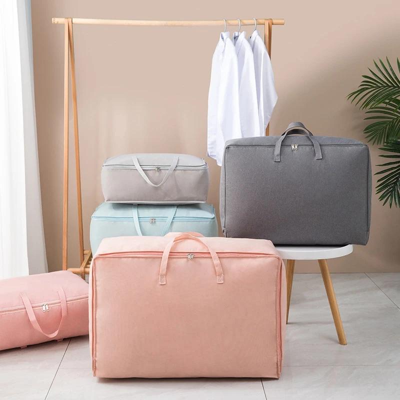 1pc Household Oxford Clothes and Quilt Storage Bag Durable and Waterproof Luggage Bag Wardrobe Organization and Storage