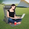 Grey Steel Adjustable Lifting Bed Backrest,8 Gears 86x36.5x70CM Portable Backrest Support With Armrest Free Standing for Bedroom