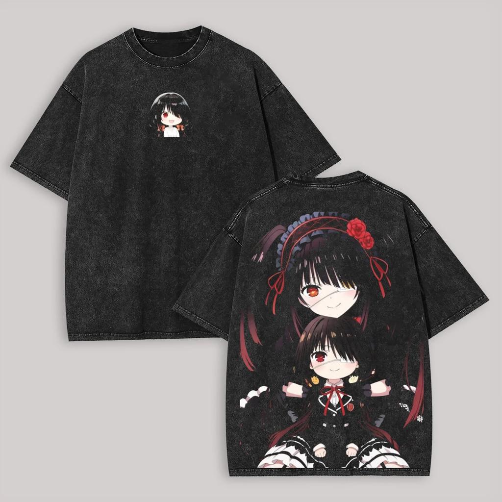 Date A Live Personalized Apparel Plus Size Unisex Washed TShirt for Anime Enthusiasts HighQuality Popular Sweatshirt
