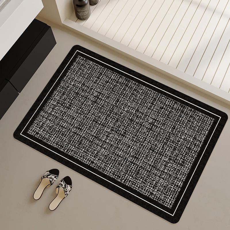 Minimalist Diatomaceous Earth Bathroom Mat - Water Absorbent, Quick Drying, Stain Resistant, Non-Slip, and Durable.