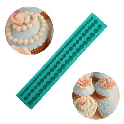Perłowe obramowanie, perłowy łańcuch, silikonowa forma do fondantu do dekoracji ciast i wyrobu czekolady