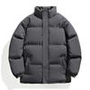 Winter Trend Two Open Fashion Casual Warm Stand-up Collar Cotton-padded Clothes Men Solid Color Bread Clothes Couple Cotton-padded Jacket