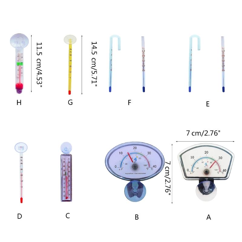 Liquid-In-Glass Aquarium Thermometer for Aquarium FishTank Accurate Floating Laboratory Thermometer