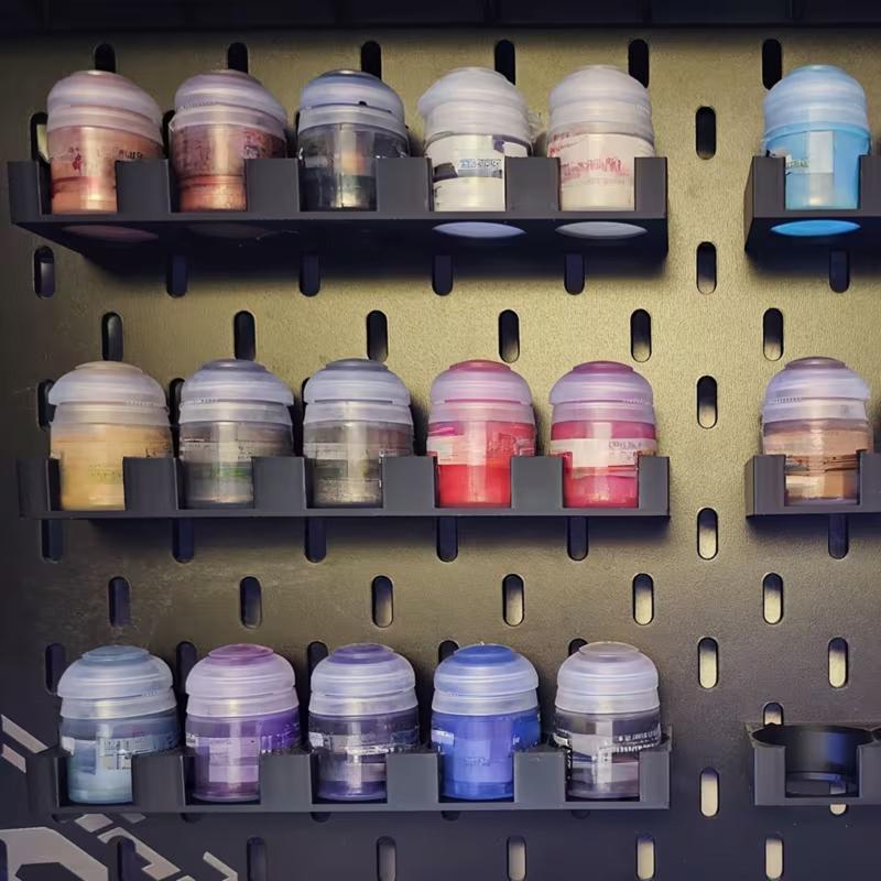 Pigment Rack Space Saving For Storing Pigment Bottles 3.2Cm 1.26In Paint Diy Project Pigment Storage Display Rack Wall Mount