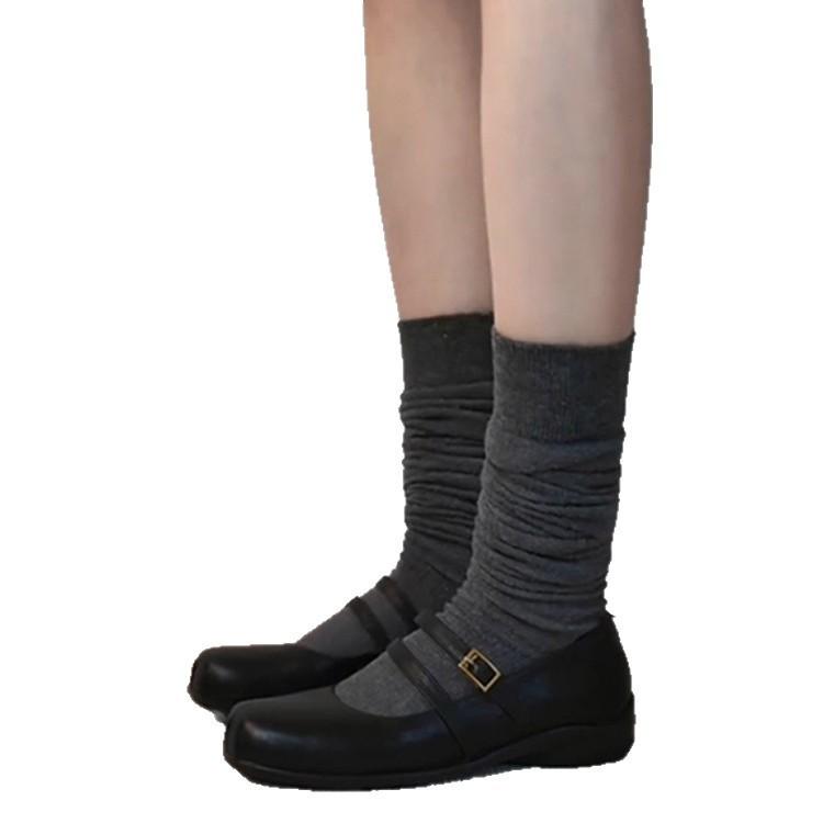 Sauskinnversjon~ Koreansk versjon av høst retro firkantet tå ballerinasko damesko fransk temperament grunn munn Mary Jane enkeltsko smal