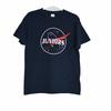 Nasa Juniors Men Navy Blue T-Shirt Graphic Print Short Sleeve Round Neck Size M