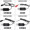 High Efficient 3.7V USB Charger Cable Line 4 Various Kind Connectors Cord Wire for Lithium Battery Devices Black