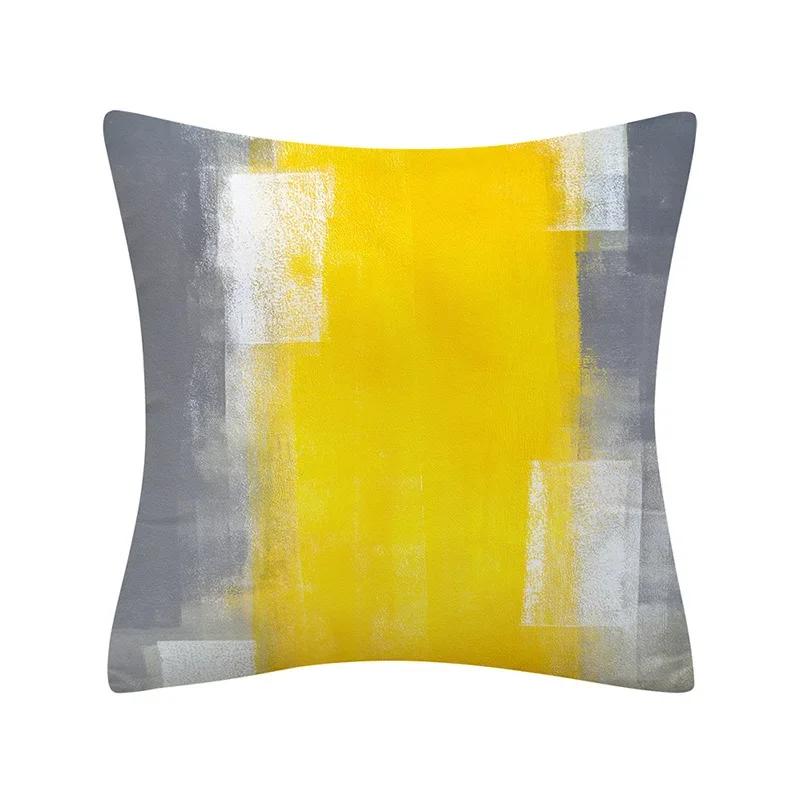 30X50/40X40/45X45CM Abstract Oil Painting Geometry Cushion Cases Yellow Blue Green Modern Abstract Art Pillows Case Sofa Pillows